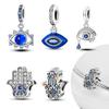 Vergoldetes 925er Silber Das Auge der Religion Anhänger Passend für 925er Charms Armband Perlen Schmuck Geschenke für Frauen