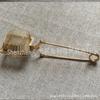 304 Stainless Steel Tea Infuser with Square Mesh Handle - Gold and Silver