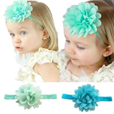 Bandeau Fleur en Mousseline Coréenne pour Enfants - Accessoire Cheveux Grande Fleur 10cm