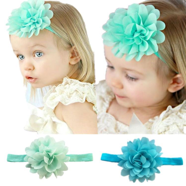 Korean Chiffon Flower Headband for Kids - 10cm Large Flower Hair Accessory