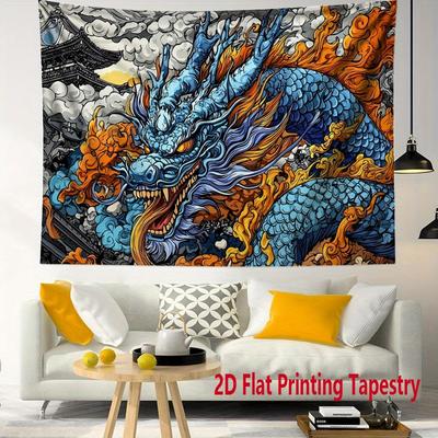 Majestic Mythological Theme Digital Printing Polyester Wall Tapestry Suitable for Use Living Rooms Bedrooms Offices Bars Party