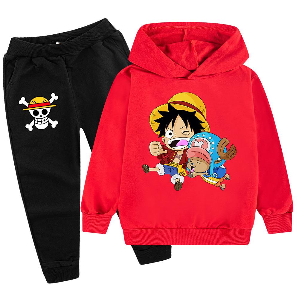 Lente Herfst Modellen Warm Comfortabel Kinder Hoodie Set Jongens Sport Vrije Tijd Tweedeelig Set Modieuze Cartoon Lange Mouwen Tweedeelig Set