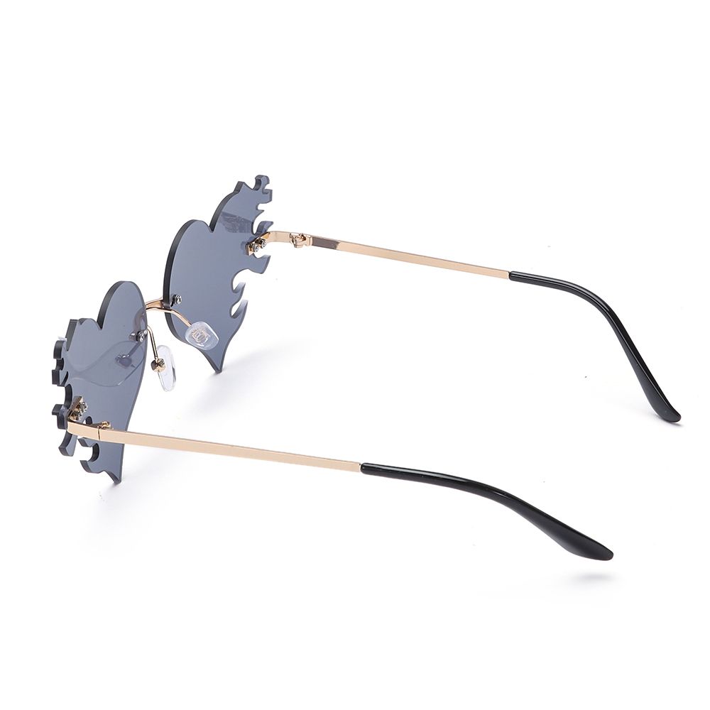 Costume UV400 Protection Heart Glasses Rimless Sunglasses Sunglasses for Women Heart Sunglasses