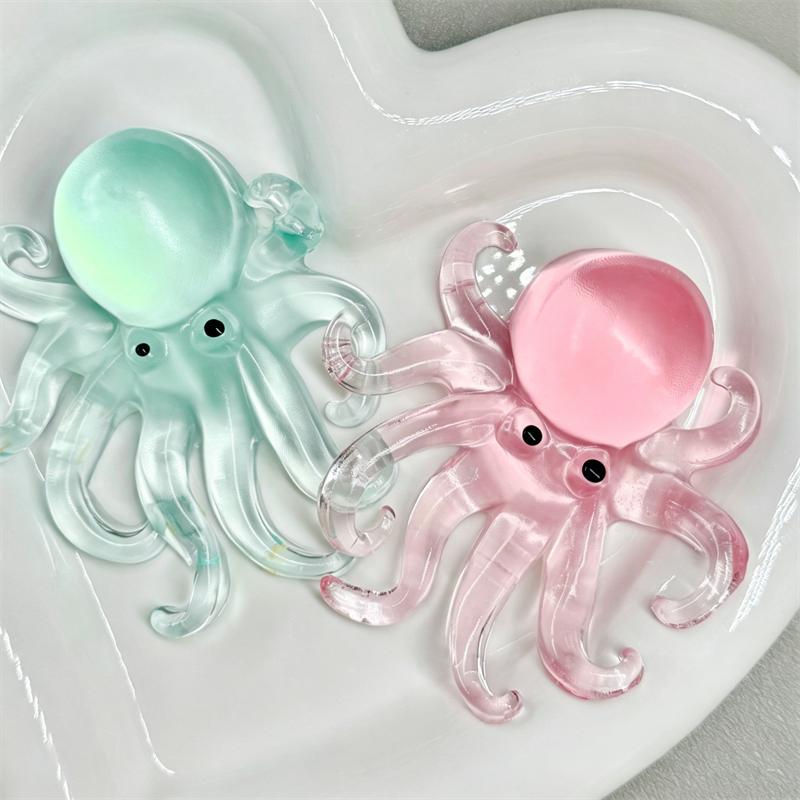 Octopus Translucent Colorful Jelly Squishy Squeeze Toy Safe Knead Stretch Adhd Focus Toy Release The Mood For Adults Gift