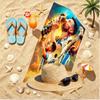 football player Print Beach Towel, Versatile Lightweight Absorbent Beach Towel for Pool Surf Yoga Bathroom, Perfect Birthday Holiday Gift