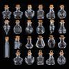 10Pcs Glass Bottles Miniature Bottle Mini Cork Glass Vials Diy Mini Wishing Drifting Bottle Wedding Party Decor Glass Jars