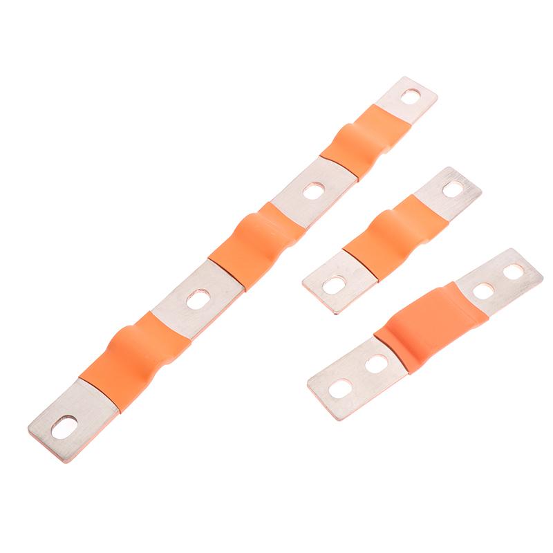 Flexible Busbar 300A 200A Bus Bar Copper Loose Protector With Isolation Battery Connector Conductive Band Elliptic