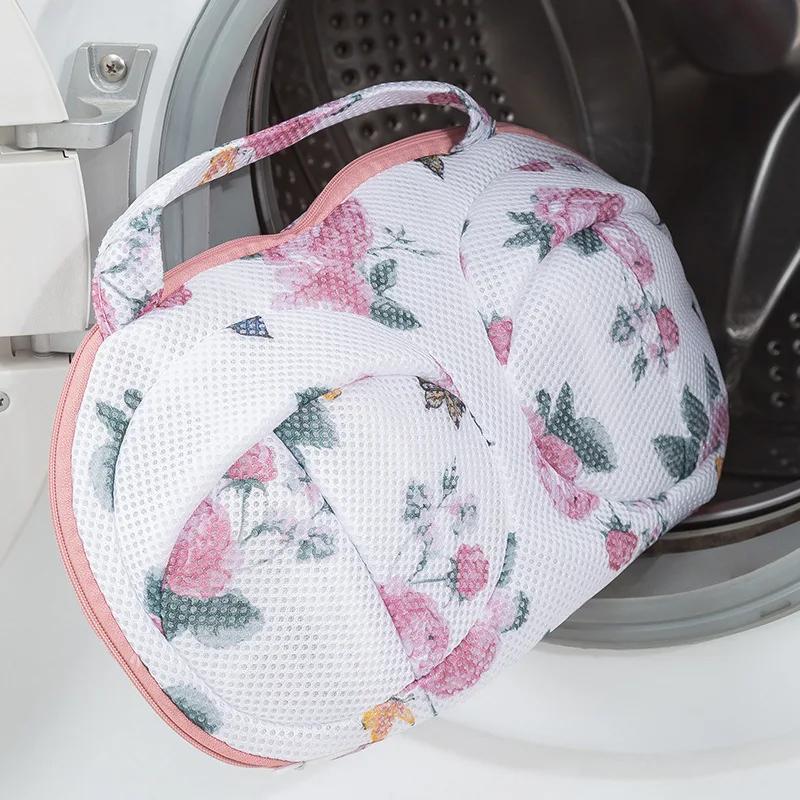 Newest Rose Printing Laundry Bag Lingerie Bra Washing Bags Protect Underwear Laundry Pouch Travel Portable Laundry Organizer Bag
