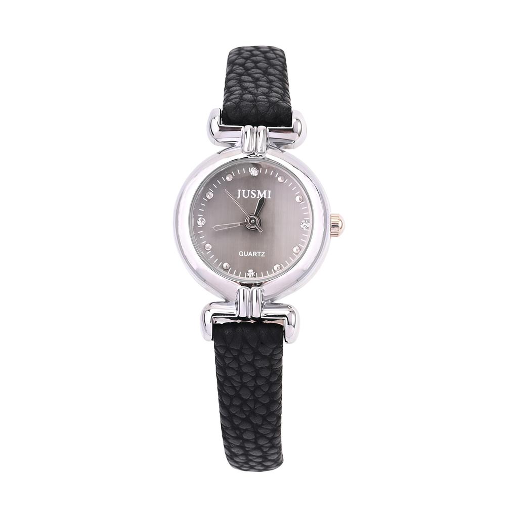 Fashion Light Luxury Leather Strap Alloy Case Quartz Watch for Women, Suitable for Everyday Wear, Christmas Gift