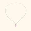 Xiaomi Huitan Temperament Sweet Bridal Wedding Necklace Heart Pink CZ Pendant Luxury Silver Color Aesthetic Love Jewelry for Women