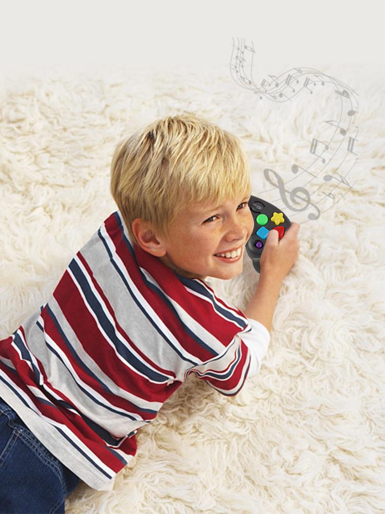 Handheld Memory Game 4 Modes Light and Sound Fun Toy Electronic Memory Game for Kids Steering Wheel Shape