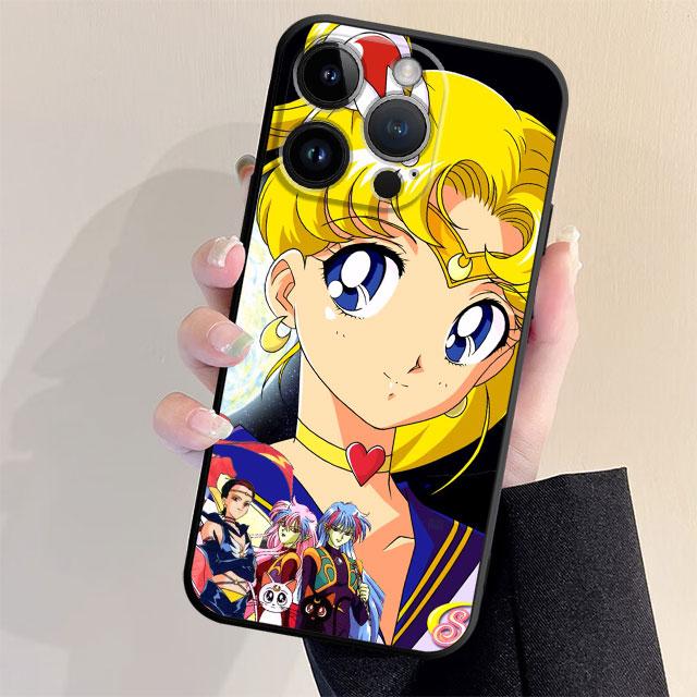 Phone Case for Apple iPhone XS X 11 SE 13 Pro Max 6s 14 Plus 8 XR 7 12 Mini 6 Armor Silicone Bumper S-Sailors Moons Girl Cover