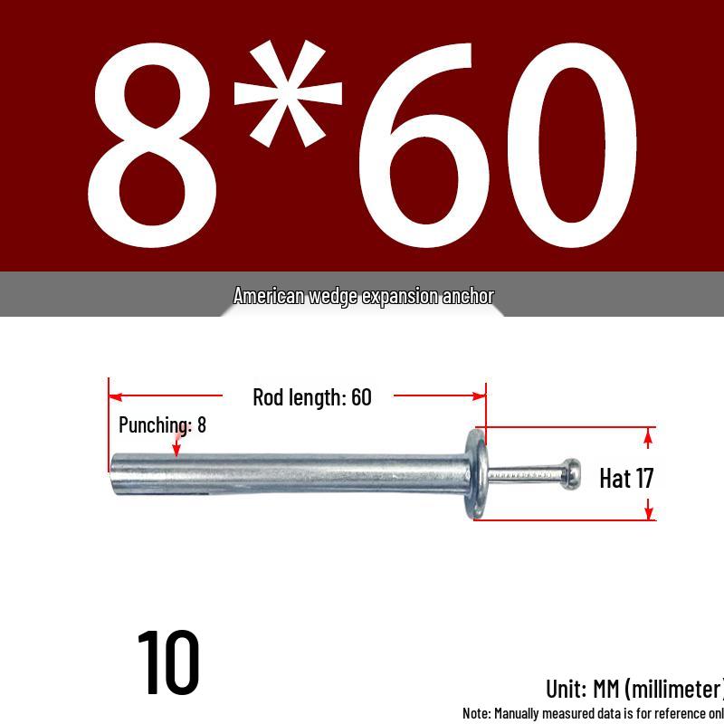 Aluminum Rivet Insert for Gantry Frame with Expansion Bolt and Wall Plug