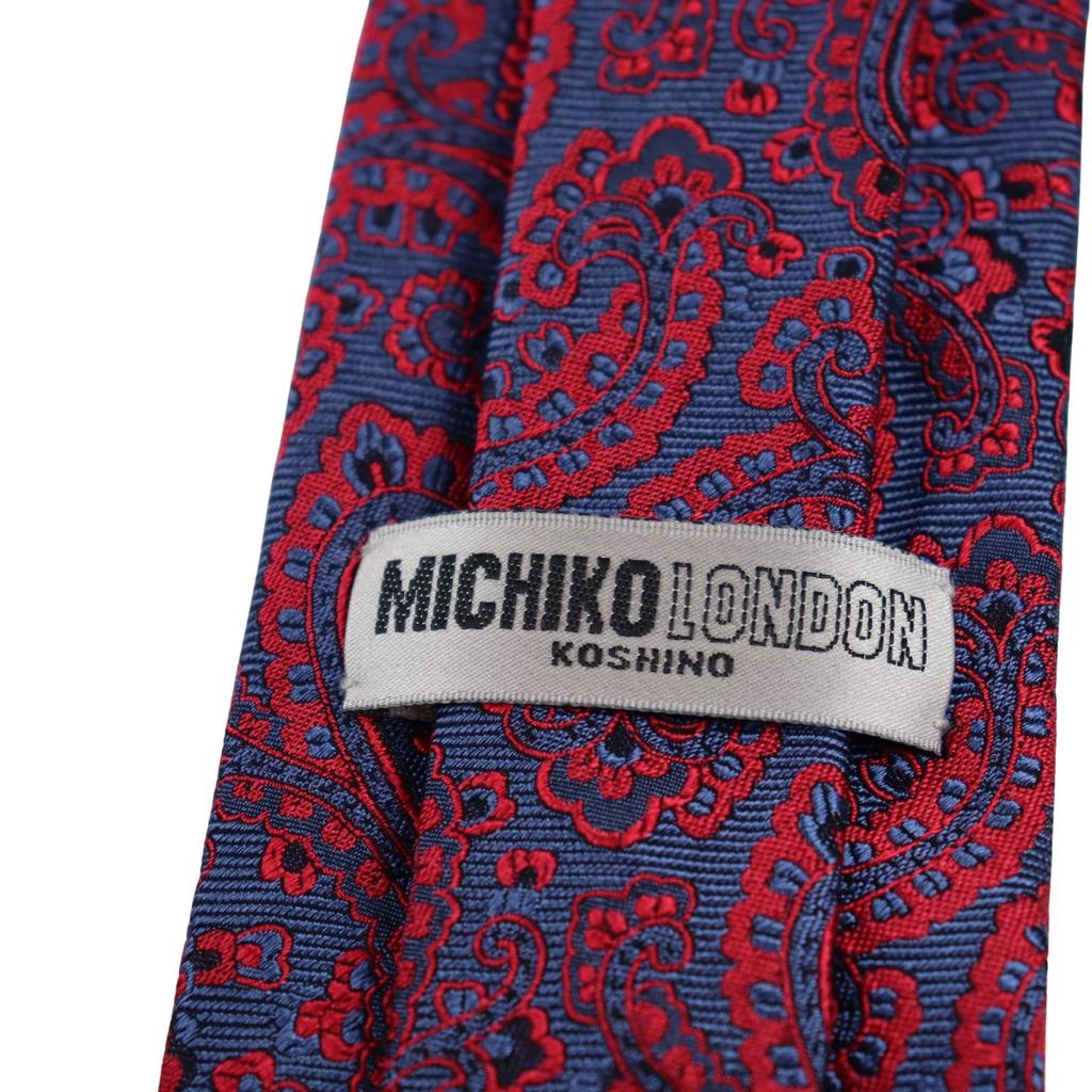 [Michiko London] Brand Necktie, Gift Box Included, Italian Fabric, Made in Japan, Paisley Pattern, SilkCotton, Gift, Present, Men'sWomen's, Unisex,
