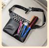 Leather Barber Crossbody & Waist Tool Bag for Scissors and Hairdressing Supplies