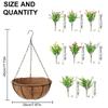 Artificial Hanging Flower in Basket for Outdoor Indoor Courtyards Decorations, Hanging Flower Plant Basket for Spring
