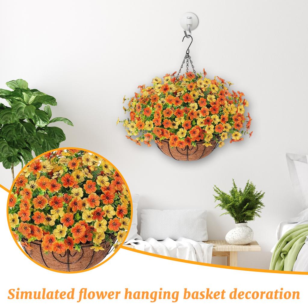 Simulated Flower Basket Decoration Flower Basket Spring Simulated Flower Decoration