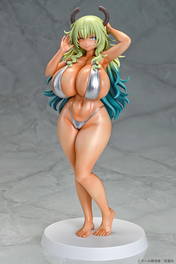 Miss Dragon Maid Lucoa Bikini Style Tanned Scale PVC Painted Complete Figure Q-six Kobayashi's Ver. 1/7
