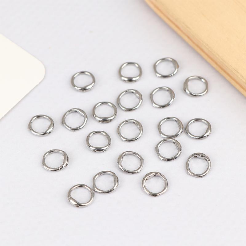 20Pcs Stainless Steel Clasps For Beading Supplies 5 6 8 Mm Necklace End Connectors Hooks Jewelry Bracelet Making