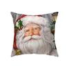 Christmas Atmosphere Santa Claus Print Pattern Cushion Cover Home Decoration Living Room Sofa Square Pillow Cover