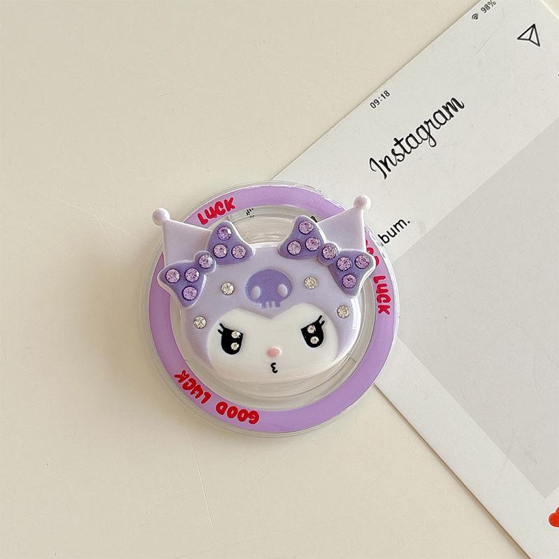 Cartoon Kt Cat Cute Puppy Mobile Phone Airbag Bracket Magnetic Back Sticker Retractable Lazy Desktop Drama Bracket