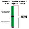 1.2V-3.1V Battery LED Percentage Indicator Real-Time Power Display Supports A/AA/AAA Dry Battery for Small Portable Electronics