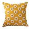 Chic Floral Cushion Cover Daisy Floral 45x45cm White Embroidery Pillow Cover Soft Cozy for living room