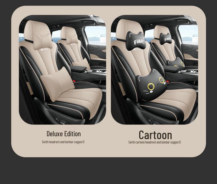 Coprisedile Auto Intelligente BYD Dolphin - Stagione Unica, Copertura Totale, Cuscino in Pelle Traspirante.