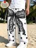 Men's casual pants straight-leg pants trousers casual loose POD to map can be determined Europe and America