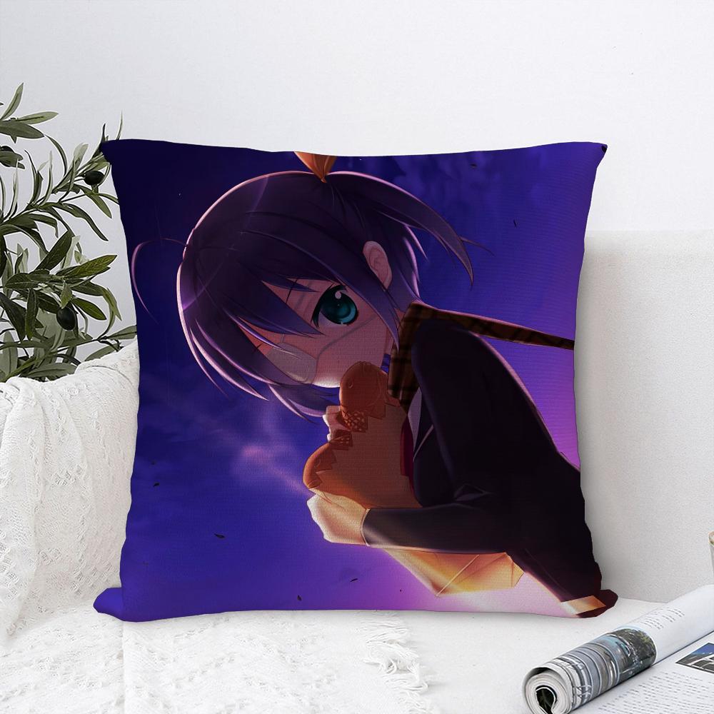 Anime T-Takanashi Rikka Pillow Case Sofa Decorative Home Double-sided Print Plush Square Throw Pillow Covers Cushion Decor Cover