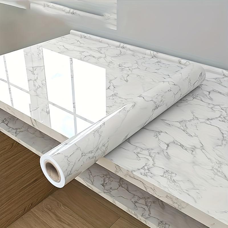 Marble Pattern Waterproof Wall Sticker - Heat and Oil Resistant, Self-Adhesive, Easy Peel-Off, Removable, Reusable