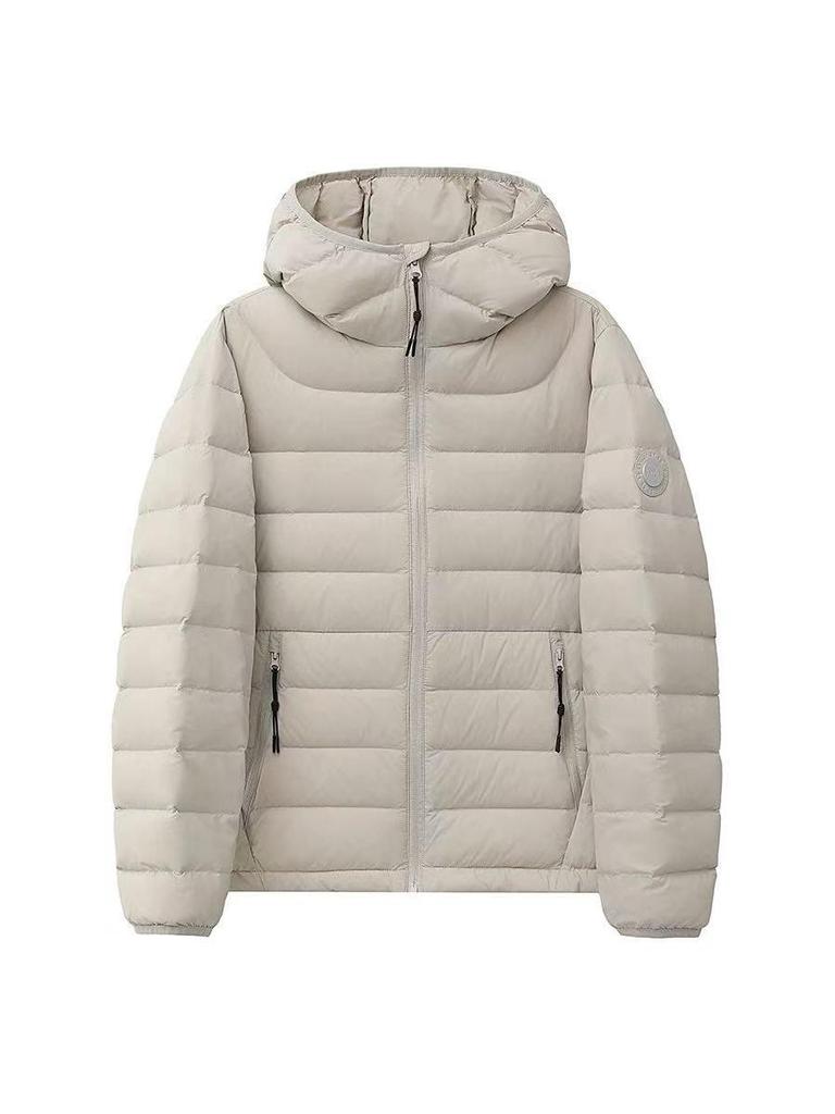 2025 Unisex Schlankmachende Kurze Entendaunenjacke - Leicht, mit Kapuze, für Damen und Studenten, Ideal für Herbst und Winter.