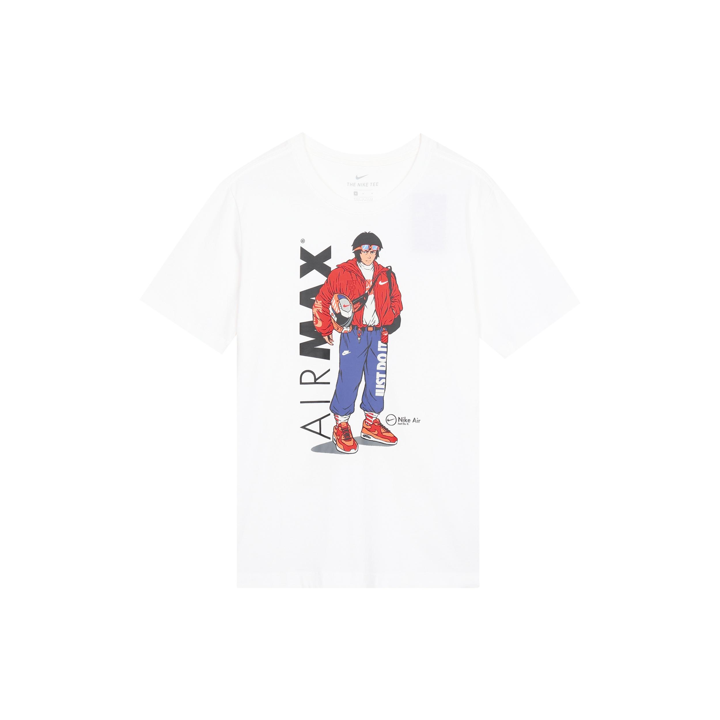 Nike Sportswear Pattern Printing Sports Round Neck Short Sleeve White Men s DB6158-100 M