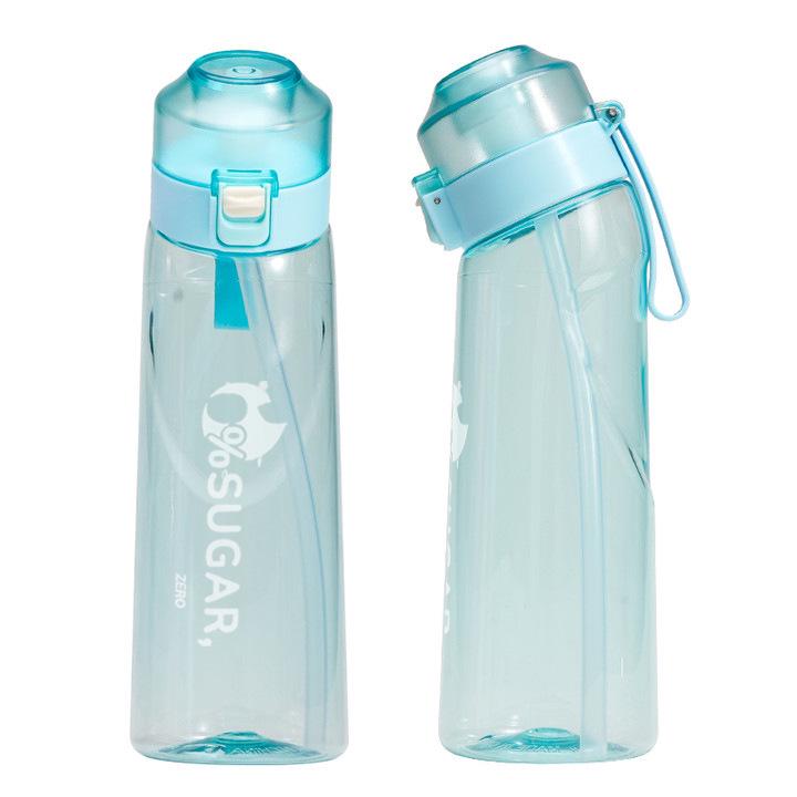 Vonící Tritanová láhev na vodu se slámkou - 650 ml, Plastový kelímek na venkovní sportovní aktivity pro nápoje s ovocem