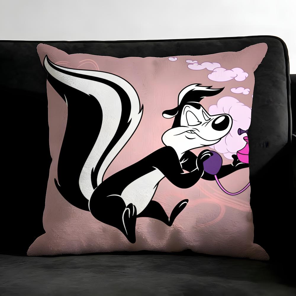

PPepe LeE Pew Cartoon Cushion Cover Pillowcase Ultra Soft Skin Friendly Fabric Cloud Like Comfort Concealed Zipper 30x30cm