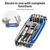 11 In 1 Bicycle Repair Tool Kit Mountain Bike Wrench Screwdriver Chain Hex Spoke Multifunction Bicycle Repair Set Cycling Tool