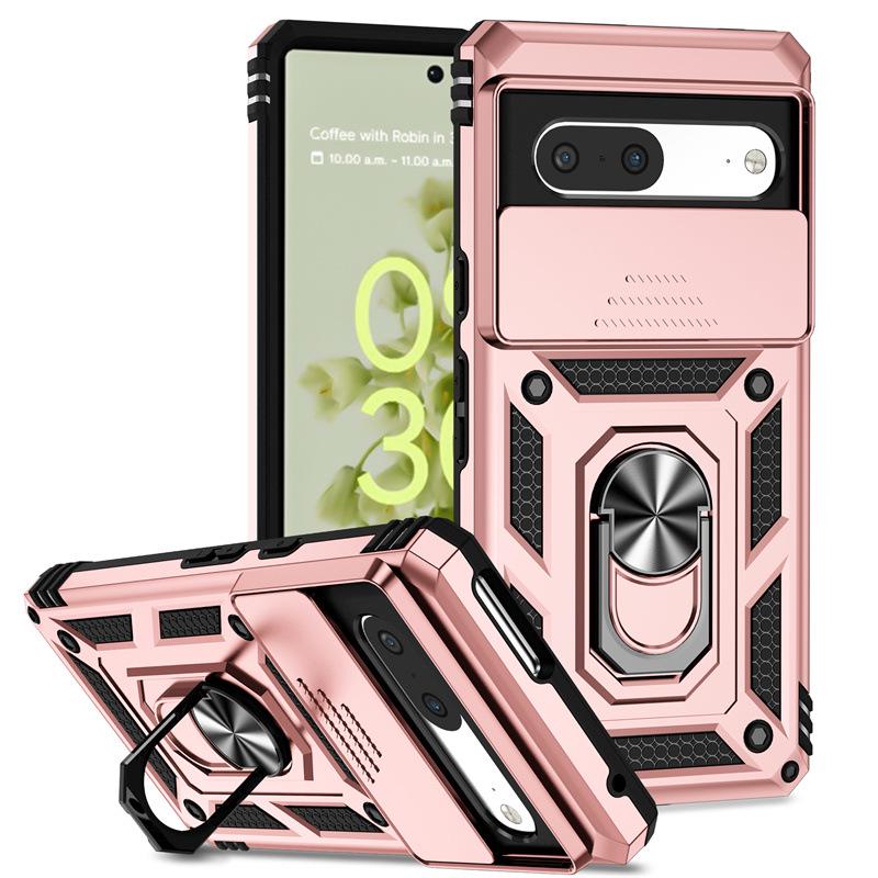Capa Magnética à Prova de Quedas com Suporte de Anel para Google Pixel 9 Pro