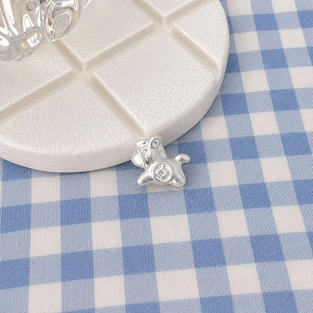 999 Sterling Silver Colorful Cartoon Horse Spacer Beads for DIY Bracelets