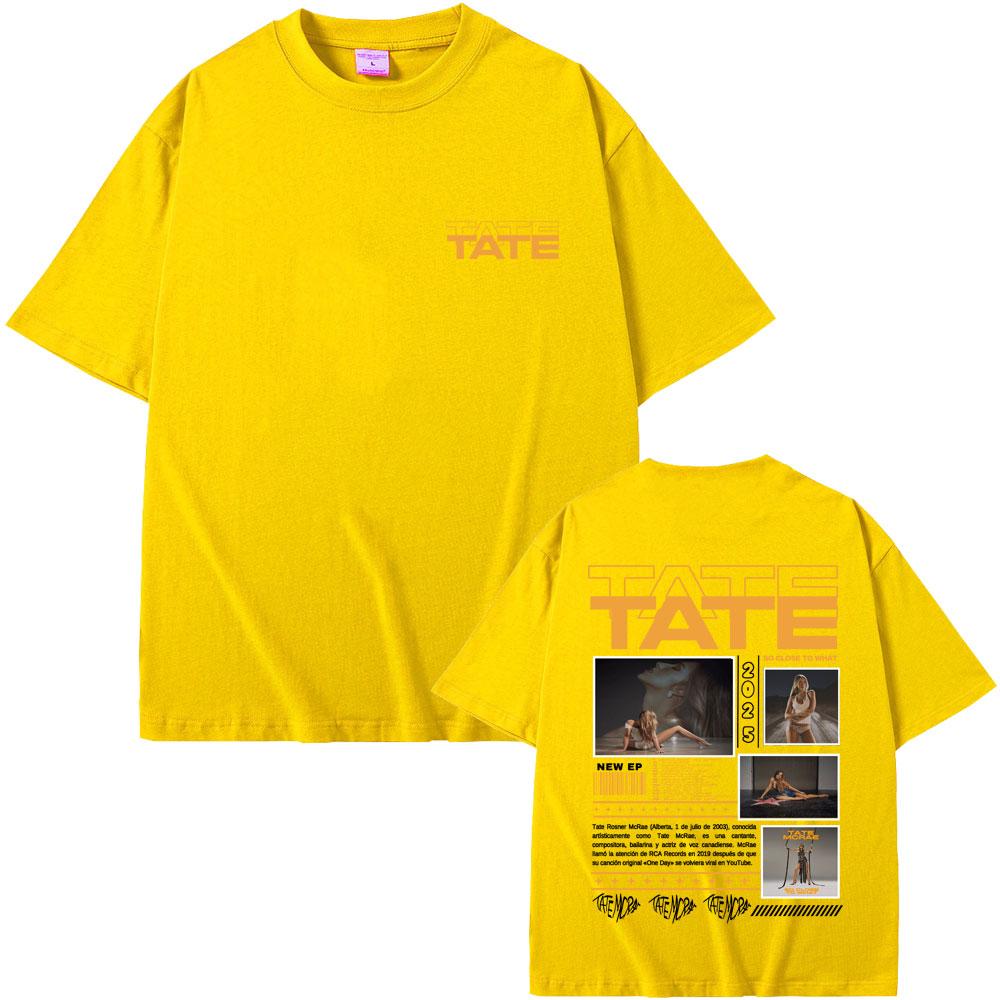 Tricouri Album Muzical Tate Mcrae Atât de Aproape de Ce Turneu Mondial Miss Posessive 2025 Tricou Bărbați Femei Modă Casual Tricouri Topuri