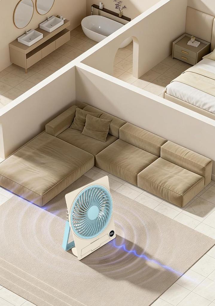 26-Year Model: Portable Silent Mini Desktop Fan with Long-lasting Battery