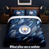 Set Biancheria da Letto Manchester City Design 1 Copripiumino + 2 Federe Morbido Traspirante Biancheria da Letto per la Casa
