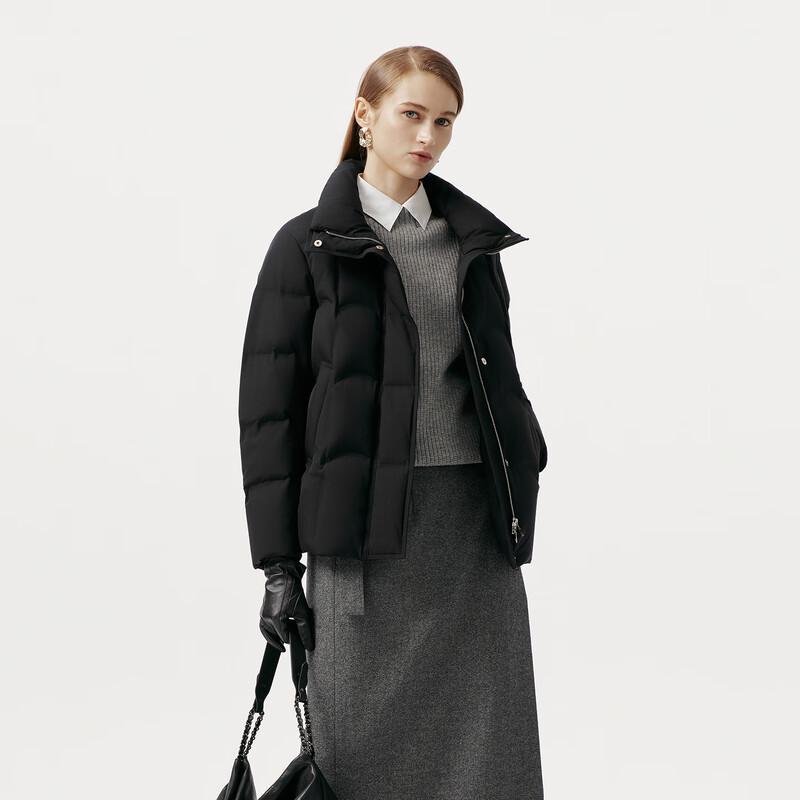 Tanboer Women's Short Stand Collar Goose Down Winter Coat 5520390A