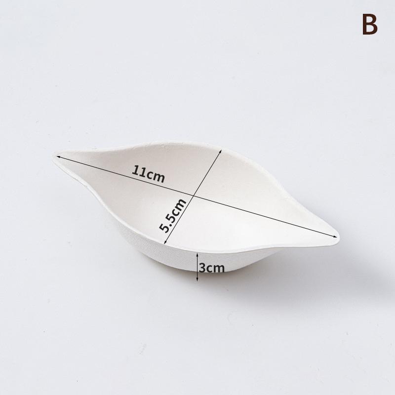 25 Peças Pratos de Degustação Pratos Descartáveis - Compostáveis em Casa Micro-ondas e Congeláveis Saco Branco Polpa de Cana Alimentos