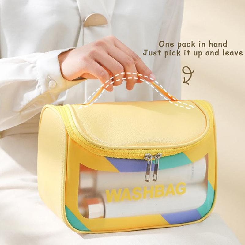 Portable Cosmetic Bag Female Travel Storage Toiletry Organize Women Waterproof Pvc Wash Kit Transparent Zipper Make Up Case