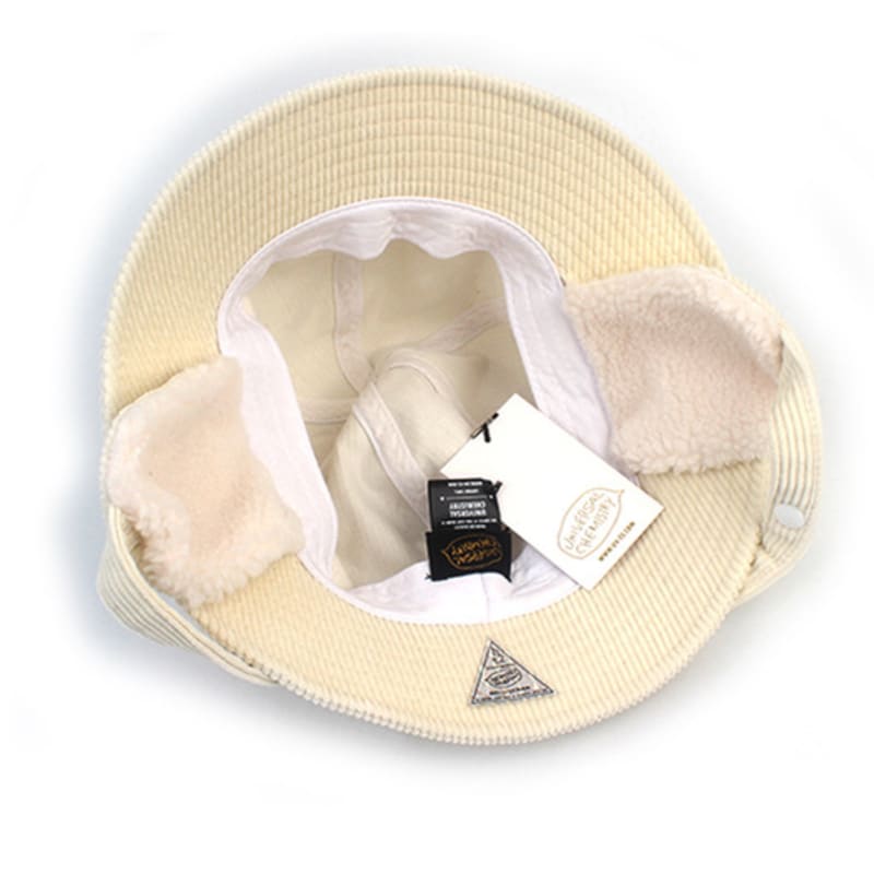 Universal Chemistry Corduroy Ivory Earflap Bucket Hat