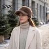 Solid Color Fuzzy Hat Plush Faux Fur Baseball Cap for Men Women, Fluffy Winter Warm Stretchy Cold Weather Accessories Cap, Adjustable Unisex