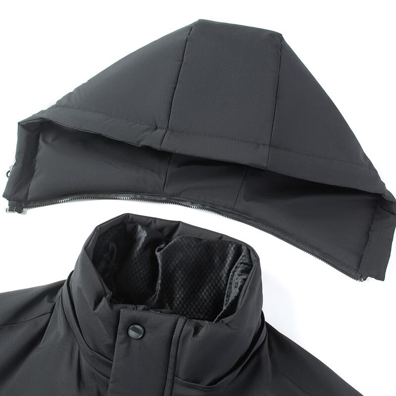 Men's 3-in-1 Detachable Liner Mid-Length Hooded Winter Down Jacket