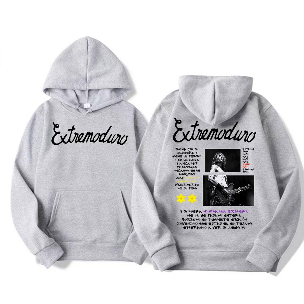 Rock Band Extremoduro Tour 2025 Merch Hoodies Herren Damen Mode Retro Lässig Gemütliches Sweatshirt Hip Hop Punk Stil Übergroßer Hoodie