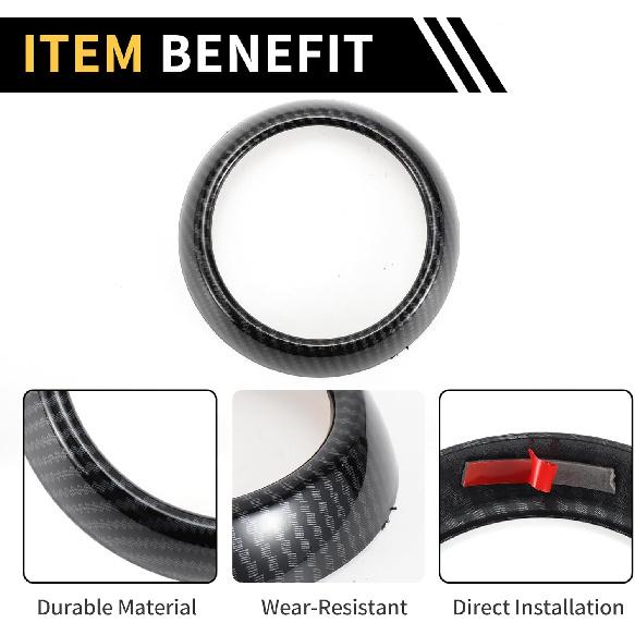 Dashboard Side Air Vent AC Outlet Cover Trim for Chevrolet Colorado for GMC Canyon 2023-2024 Central Dash Air Vent Ring Cover Trims ABS Carbon Fiber