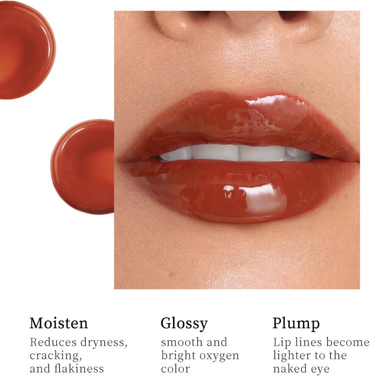 O'CHEAL Five-color Water Light Mirror Liquid Lip Gloss Moisturizing Non-stick Lip Tint Create Plump Lips
